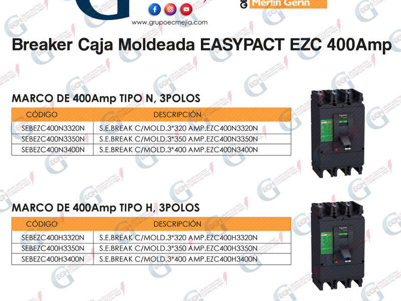 Breaker schneider easypact EZC 100A