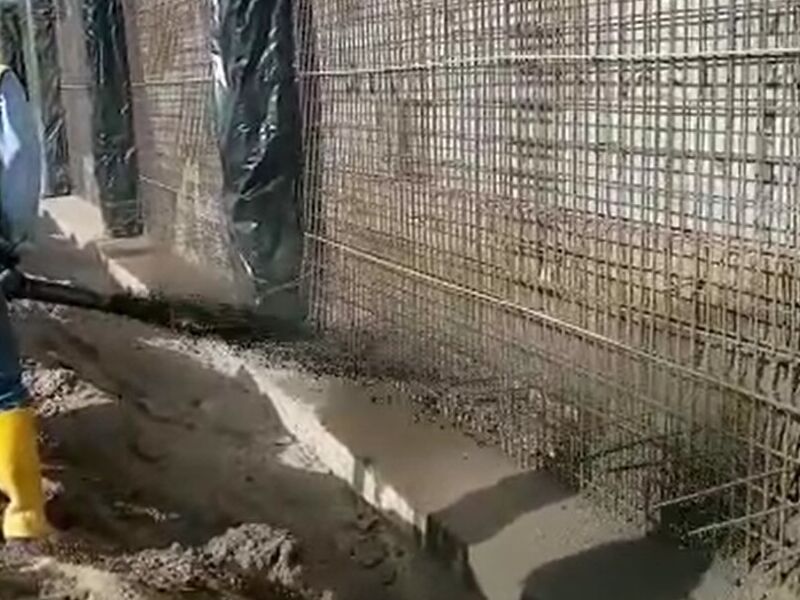 Hormigón proyectado para muros o taludes
