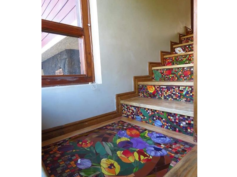 Mosaicos decorativos gradas Ecuador