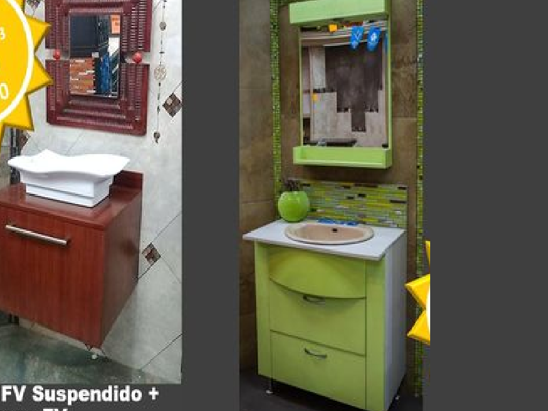 Mueble verde para baño Ecuador