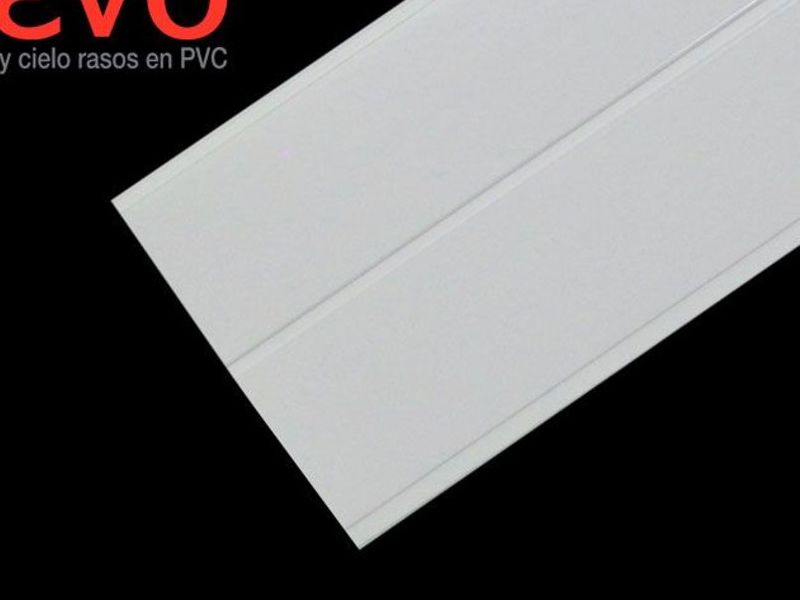Panel PVC color Blanco Acanalado Mate