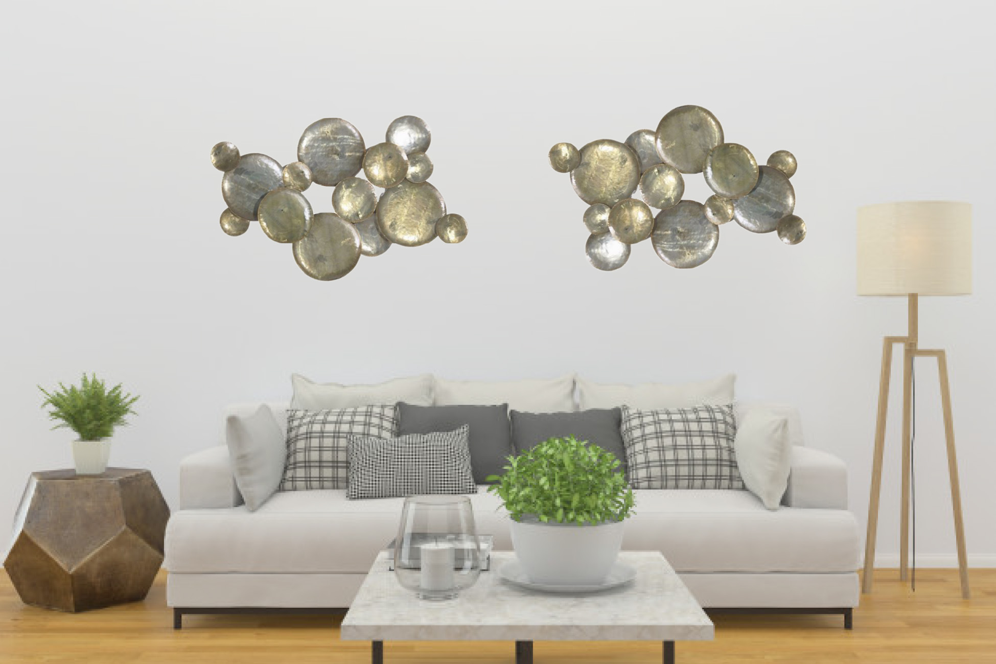 APLIQUES DE PARED METALIZADO VERDE TENDENZA DESIGN Construex