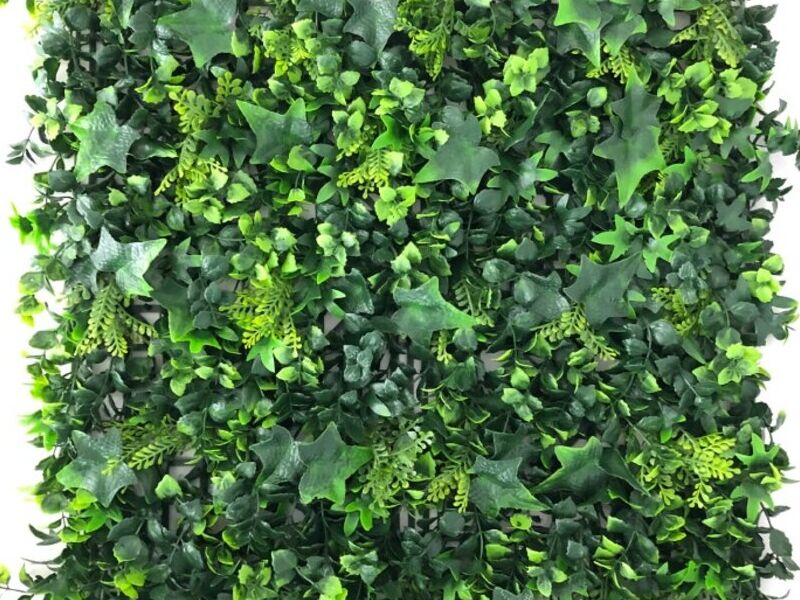 Jardín vertical estrella verde