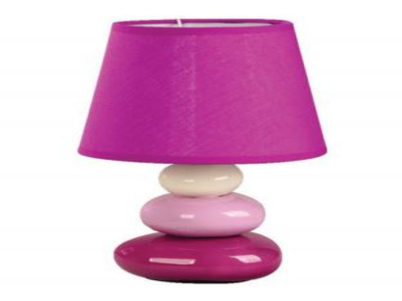 Lámpara de mesa rosada