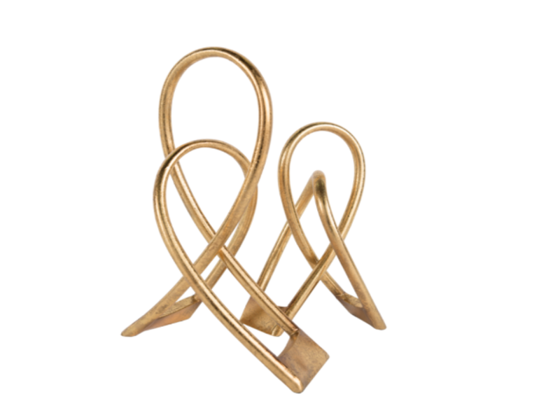 adorno Love Knot Sculptures Gold Leaf